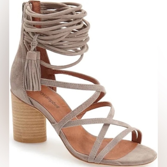 Jeffrey Campbell despina taupe suede heels - Picture 2 of 5